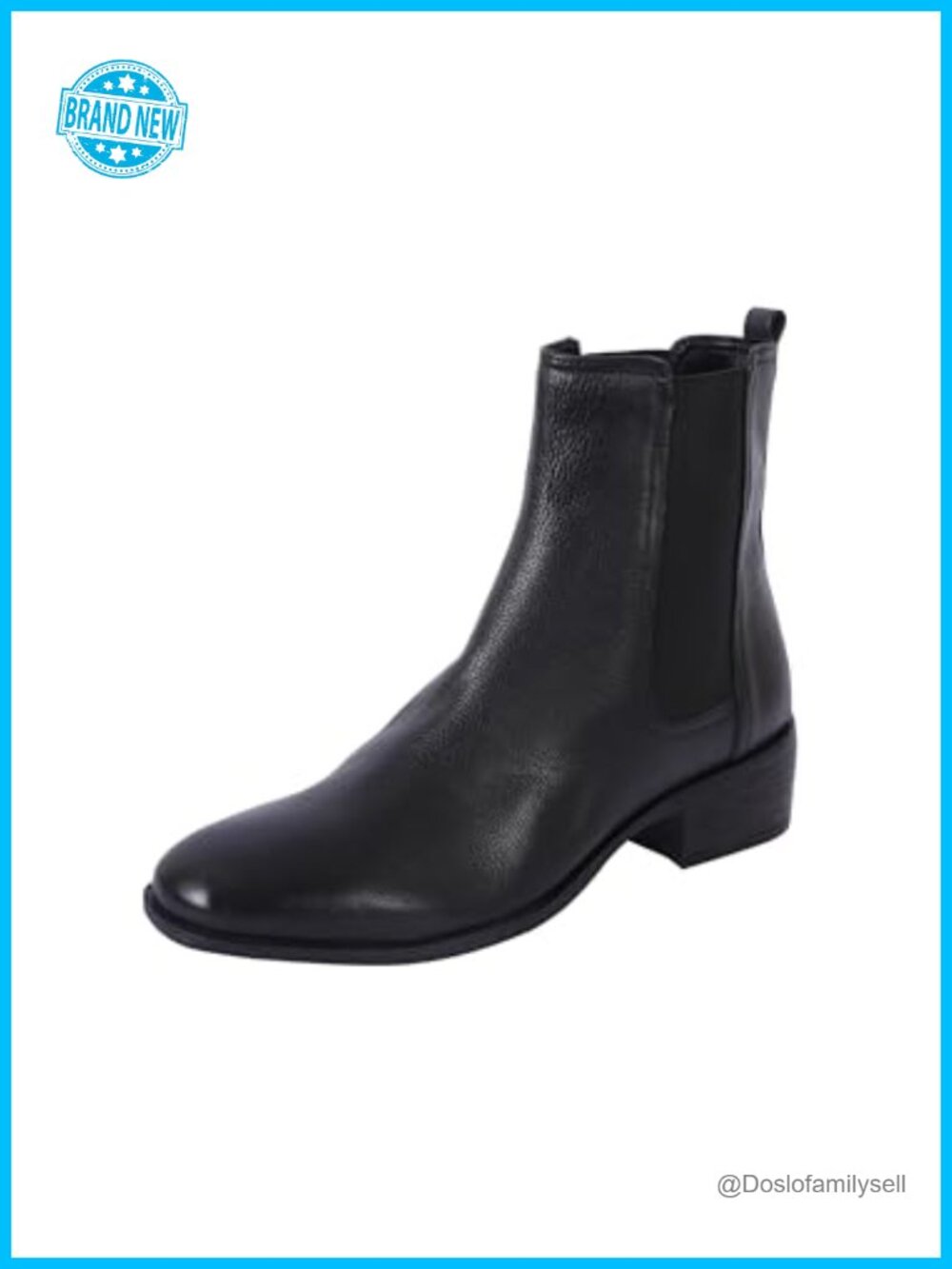 Kenneth Cole Reaction Salt Chelsea Ankle Boot Leather Pull-On Block Heel